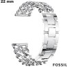 Acheter Fossil 22mm Silver Metal Bracelet for Quality Smartwatch