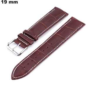 Bracelet Cuir véritable Marron 19mm de montre - Qualité Premium