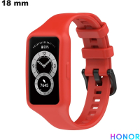 Bracelet 18 mm Honor Caoutchouc Rouge de smartwatch de qualité