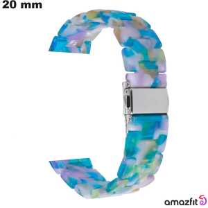 Bracelet Bleu 20mm de montre connectée Amazfit Résine u pas cher