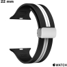 Acheter Venda de Pulso 22 mm Preto Silicone Resistente Apple Watch