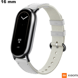 Armband aus weißem Stoff für Xiaomi Smartwatch 16mm