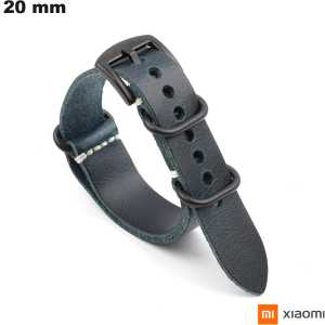 Kopen Xiaomi 20mm Blauwe Armband Echte Lederen Horloge