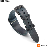 Kopen Xiaomi 20mm Blauwe Armband Echte Lederen Horloge