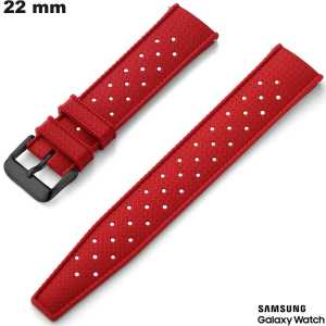 Bracciale 22 mm Rosso Gomma Samsung orologio ● Spedizione Offerta