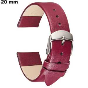 Bracelet Violet Cuir véritable 20 mm montre - Expédition 24h