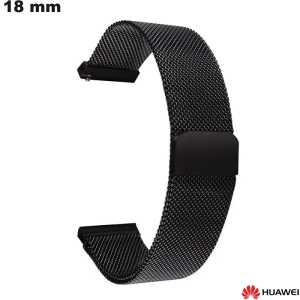 Bracciale per orologio Acciaio Inoxidable Nero Huawei 18 mm di qualità