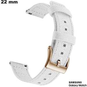 Vente Bracelet Blanc pour montre Samsung 22 mm Textile