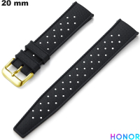 Bracelete 20 mm de relógio Honor Polivalente Preto Silicone barato