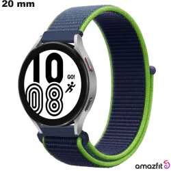 Bracelet Nylon 20 mm Bleu Amazfit montre (Bip U, Pop)