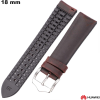 Bracelet Marron pour montre Huawei 18 mm Caoutchouc pas cher