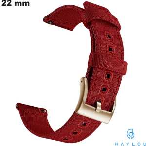 Armband 22mm Rode Haylou Horlogeband / Gratis Verzending