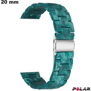 Polar armband voor horloge Hars Groen 20 mm / Premium Kwaliteit