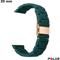 Bracelet 20mm Vert Résine de montre Polar - Envoi en 24h
