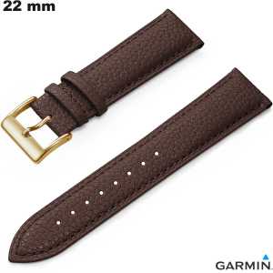Bracelete Garmin de couro verdadeiro 22 mm relógio conectado de qualidade