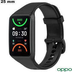Bracciale per smartwatch Oppo Nero 25mm Silicone (Band 2)