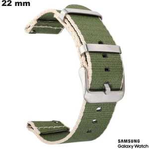 Armband Stoff 22mm Samsung Uhr Grün / Kostenloser Versand