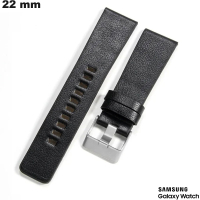 Echtleder Armband für Samsung Smartwatch Schwarz 22mm kaufen