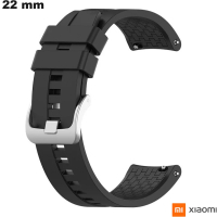 22 mm Silicone Bracelet for Xiaomi Smartwatch Black # Free Shipping on Orders over €20