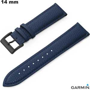 Pulsera Azul Cuero auténtico elegante Garmin 14mm barata