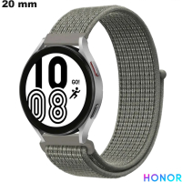 Armband 20mm Honor Grau Nylon für Uhr: Versand innerhalb von 24 Stunden