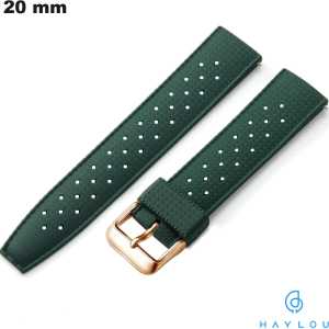 Vente Bracelet Haylou de smartwatch 20 mm Vert Caoutchouc