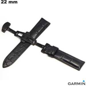 Sale of 22 mm Black Smartwatch Leather Bracelet Garmin