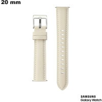 Pulsera de 20 mm para reloj inteligente Blanco Samsung Cuero de calidad