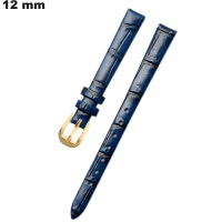 Bracelete Azul 12 mm de relógio em Couro verdadeiro # Melhor Preço