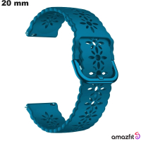 Amazfit Blauw 20 mm Rubberen Armband (GTS 2, GTS 3) van hoge kwaliteit