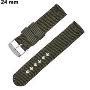 Bracelet Tissu de montre Vert 24mm treck : Meilleur Prix