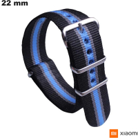 Bracelet 22 mm Nylon smartwatch Xiaomi Noir # Envoi en 24h