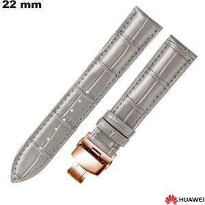 Bracciale Grigio per orologio Huawei 22 mm in vera pelle di qualità