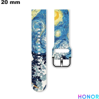 Pulseira Peinture para relógio 20 mm Honor Motivo Borracha de qualidade