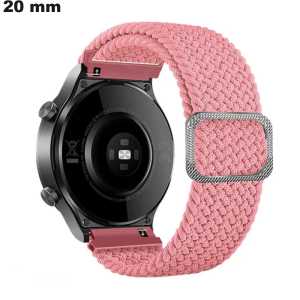 Elastic watch bracelet Fabric Pink 20 mm ● Shipping in 24h