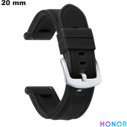 Bracciale in caucciù 20mm per orologio Nero Honor