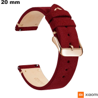 Comprar Bracelete de Couro Verdadeiro Xiaomi para Relógio Vermelho 20 mm