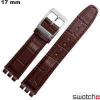 Vendita Bracciale in Vera Pelle Marrone Swatch 17mm orologio