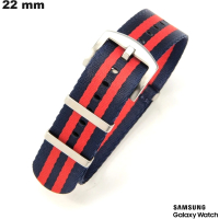 Armband Blau Nylon 22mm für Samsung Uhr | Premium Qualität