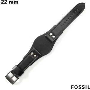 Buy Fossil 22 mm Genuine Black Leather Watch Bracelet