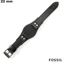 Comprar Pulsera Fossil 22 mm de Cuero auténtico Negro para reloj