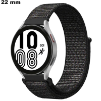 Armband Schwarz 22 mm Nylon für Uhr: Schnelle Lieferung