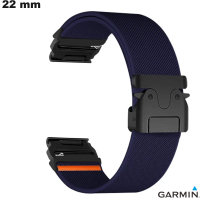 Verkoop Armband 22 mm horloge QuickFit Nylon Garmin Blauw