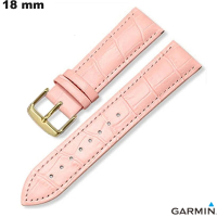 Vendita Bracciale Garmin Rosa Pelle Vera Stile Coccodrillo