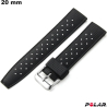 Acheter Zwarte Polar Rubber 20mm Smartwatch Armband Goedkoop