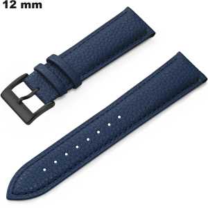 Bracelet Cuir véritable montre 12 mm Bleu - Envoi Rapide