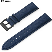 Genuine Leather Bracelet Watch 12 mm Blue - Fast Shipping