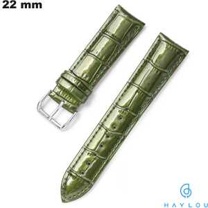 Verkoop Haylou slimme horloge armband Groen Echt Leer