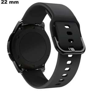 Comprar Pulseira de Relógio Preta 22mm em Silicone Ergonômico
