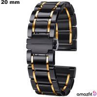 Bracelete 20 mm Preto Amazfit Céramique de smartwatch de qualidade